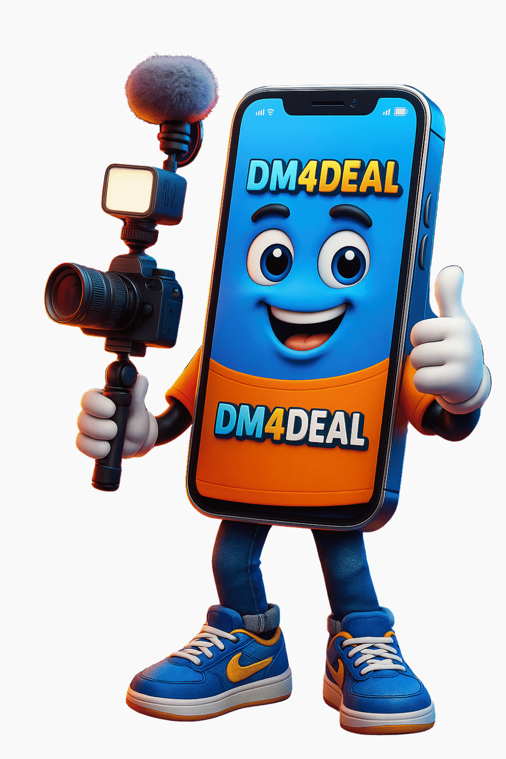 Dm4Deal mascot — content creator
